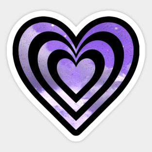 Pink Sky Heart Shape Sticker